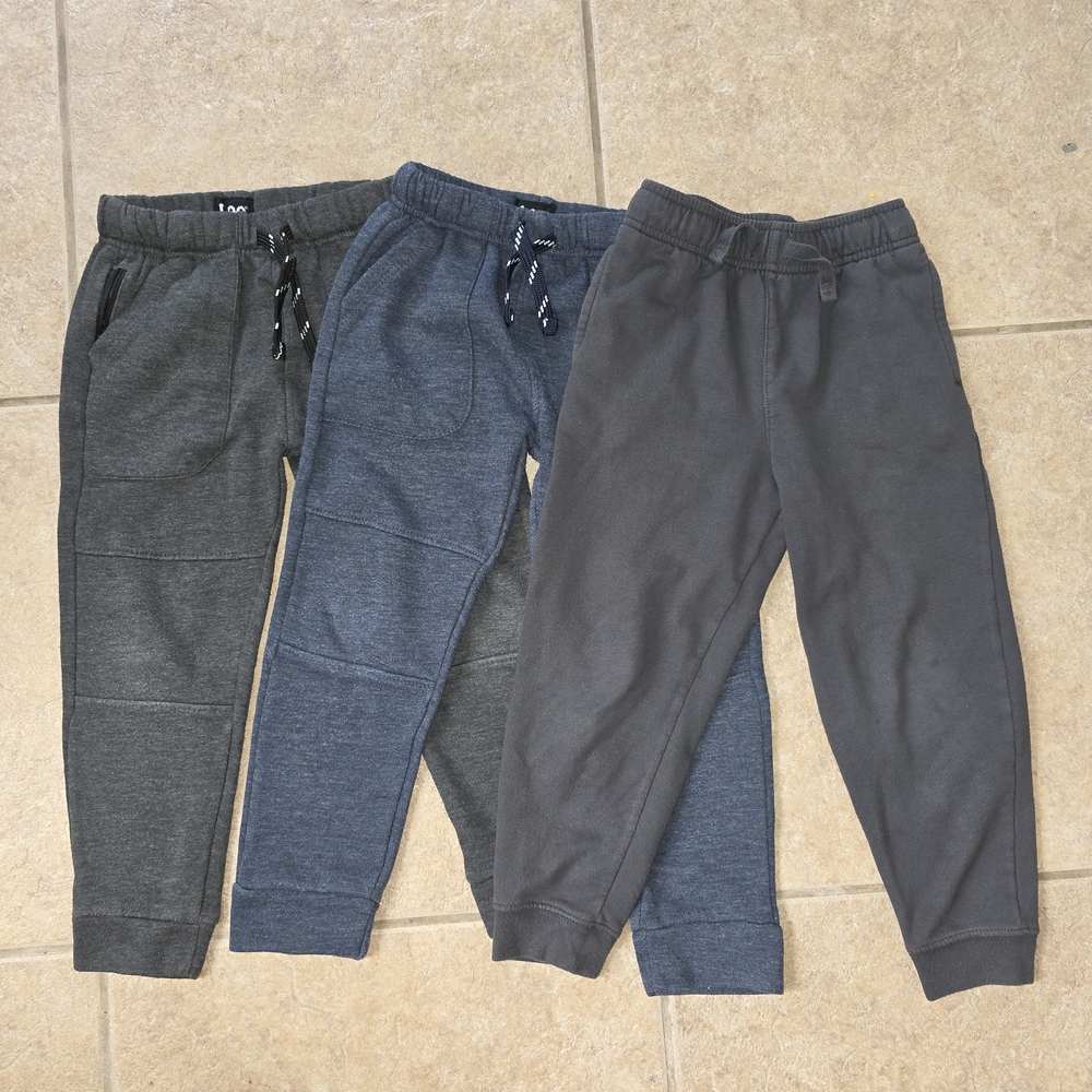 Kids Jogger Pants Set - Gray and Blue Lee, 365 kids 3 pcs Grey/blue sweatpants b